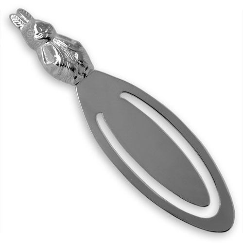 Silver plated rabbit bookmark