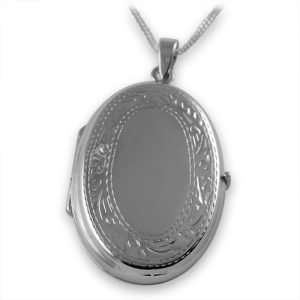 Sterling silver oval locket