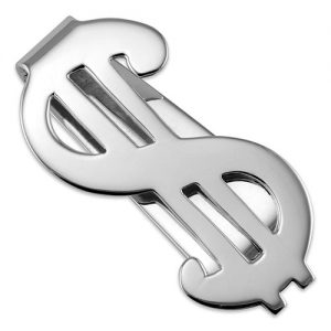 Sterling silver dollar sign money clip