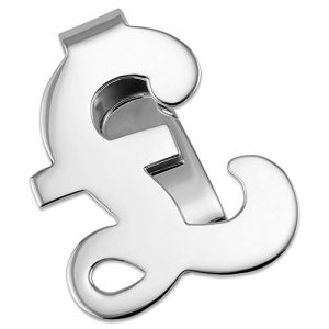 Sterling silver pound sign money clip