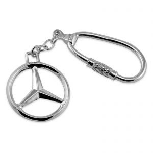 Silver plated Mercedes keyring