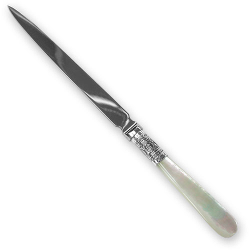 Sterling silver mother of pearl letter opener