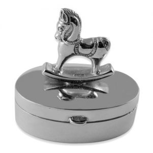 Sterling silver rocking horse tooth box