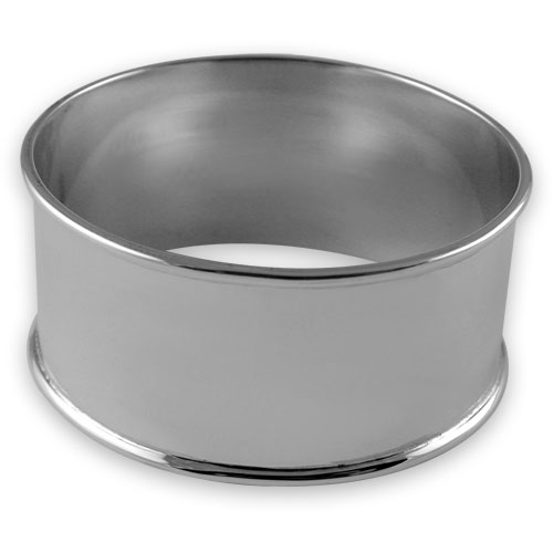 Sterling silver plain round napkin ring