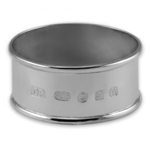 Silver plated round napkin ring