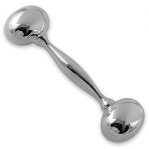 Sterling silver dumbell rattle