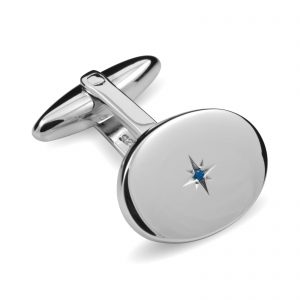 Sterling silver sapphire cufflinks