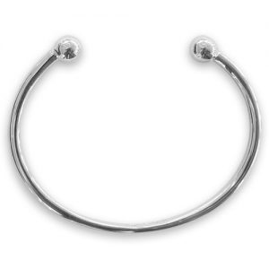 Sterling silver torque bangle