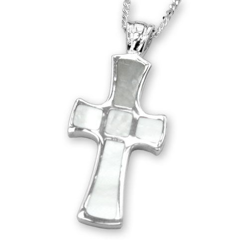 Sterling silver mother of pearl cross