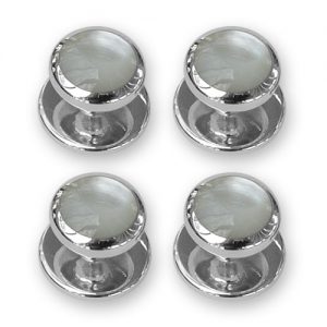 Sterling silver mother of pearl shirt studs