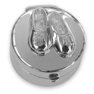 Sterling silver ballet shoes keepsake box