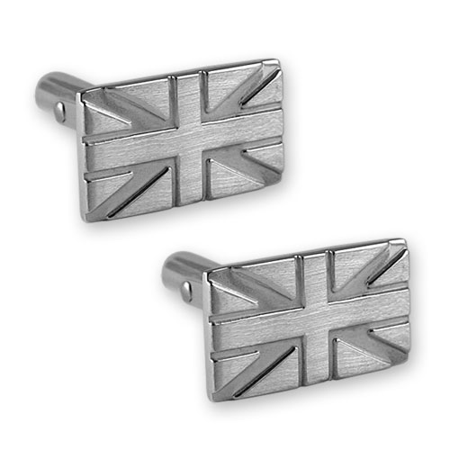 Sterling silver Union Jack cufflinks