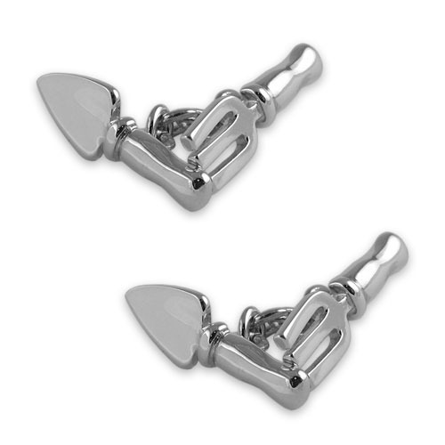 Sterling silver fork & trowel cufflinks