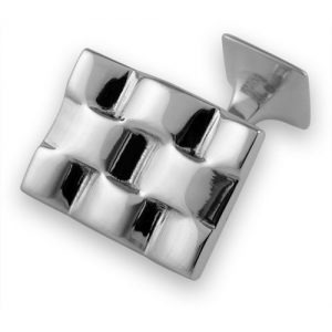 Sterling silver wavy link cufflinks