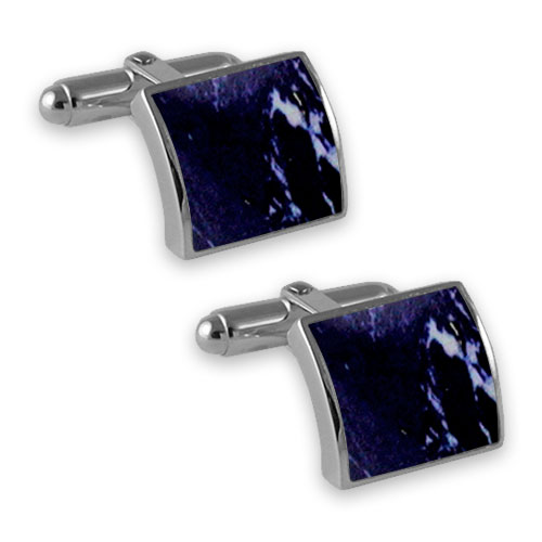 Sterling silver Enhanced lapis cufflinks