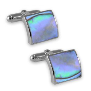 Sterling silver oyster shell cufflinks
