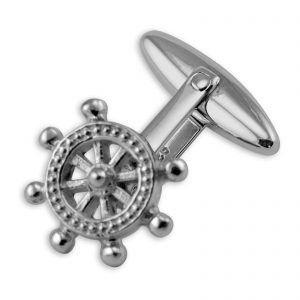 Sterling Silver Ships Steering Wheel Cufflinks