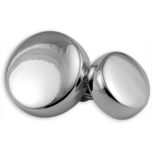 Sterling Silver Plain Small Round Cufflinks