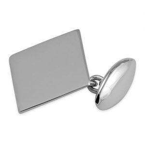 Sterling Silver Oblong T Bar Cufflinks