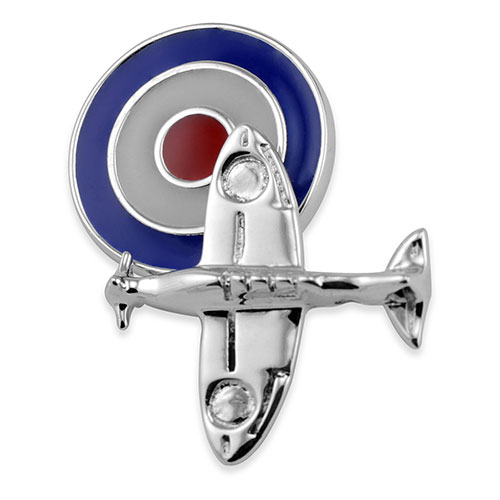 Sterling Silver Spitfire Plane with RAF Roundel Cufflinks