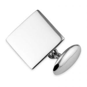 Sterling Silver Square Chain Cufflink