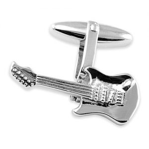 Sterling Silver Guitar Cufflinks
