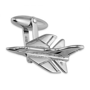 Sterling Silver Fighter Jet Cufflinks