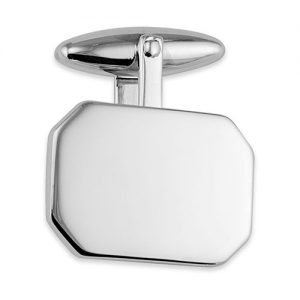 Sterling Silver Octagon Shape Cufflinks