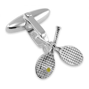 Sterling Silver Crossed Tennis Racquets