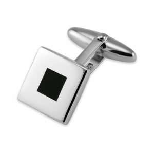 Sterling Silver Onyx Square Cufflinks