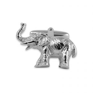 Sterling Silver Elephant Cufflinks