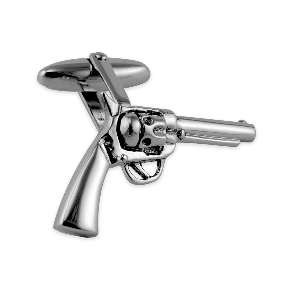 Sterling Silver Revolver Cufflinks