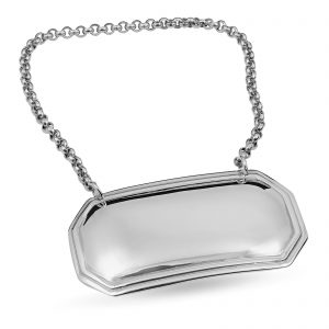 Sterling Silver Wine Label Georgian Style Plain