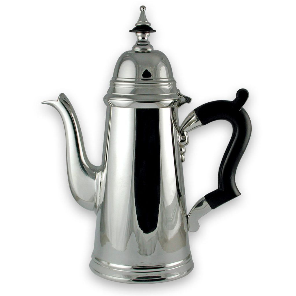 Silver Plated Georgian Style Straight Coffee Pot (4 cups)