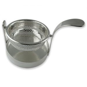Silver plated revolving tea strainer