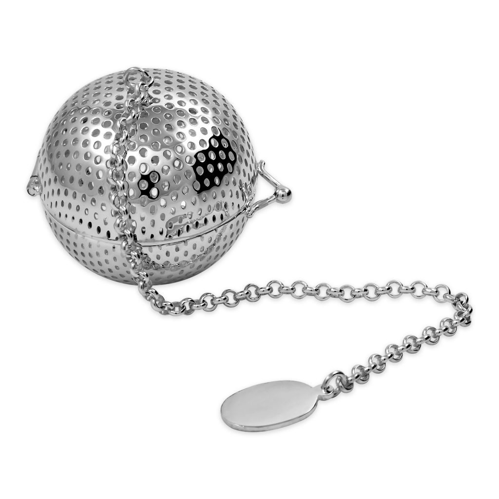 Silver Plated Ball Shape Tea Infuser with chain