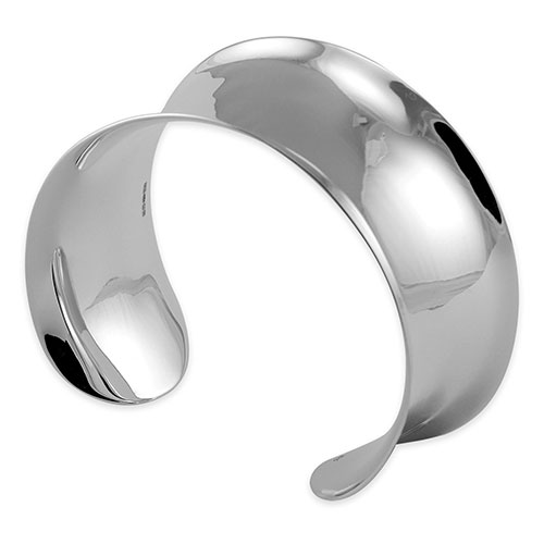 Sterling silver concave cuff