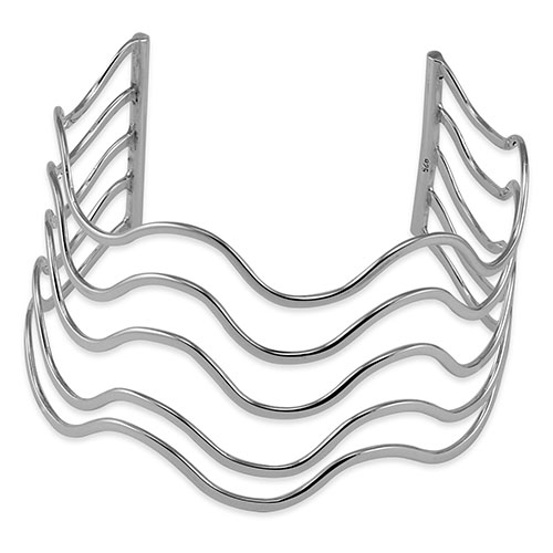 Sterling silver wire cuff